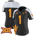 Women's Arizona State Sun Devils 2024 Vapor Limited Jersey - All Stitched - Black Alternate, #1 Team