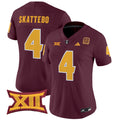Women's Arizona State Sun Devils 2024 Vapor Limited Jersey - All Stitched - Maroon, Cam Skattebo