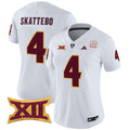 Women's Arizona State Sun Devils 2024 Vapor Limited Jersey - All Stitched - White, Cam Skattebo