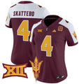 Women's Arizona State Sun Devils 2024 Vapor Limited Jersey - All Stitched - Maroon Alternate, Cam Skattebo