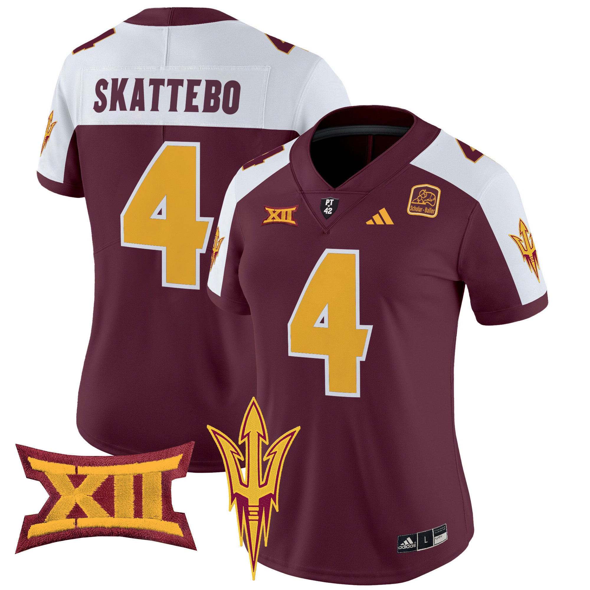 Women's Arizona State Sun Devils 2024 Vapor Limited Jersey - All Stitched - Maroon Alternate, Cam Skattebo