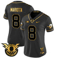 Women's Oregon Ducks 2024 Forever Gang Green & BIG Patch Gold Vapor Limited Jersey - All Stitched - Black Gold, Marcus Mariota