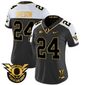 Women's Oregon Ducks 2024 Forever Gang Green & BIG Patch Gold Vapor Limited Jersey - All Stitched - Alternate, Oregon