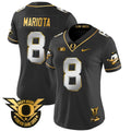 Women's Oregon Ducks 2024 Forever Gang Green & BIG Patch Gold Vapor Limited Jersey - All Stitched - Black Limited, Marcus Mariota