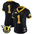 Women's Oregon Ducks 2024 Forever Gang Green & BIG Patch Vapor Limited Jersey - All Stitched - Black, #1 Team