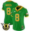 Women's Oregon Ducks 2024 Forever Gang Green & BIG Patch Vapor Limited Jersey - All Stitched - Green, Marcus Mariota